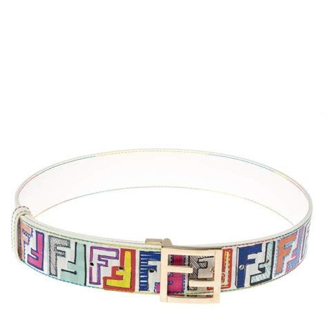 fendi belt multicolor|Fendi belt size chart.